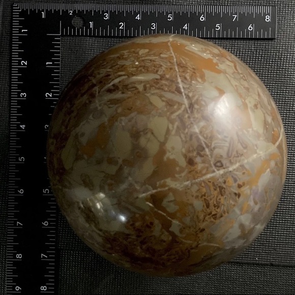 Polychrome Jasper Desert Jasper Polished Stone Orb Solid Rock Mineral 12lbs - Picture 3 of 7